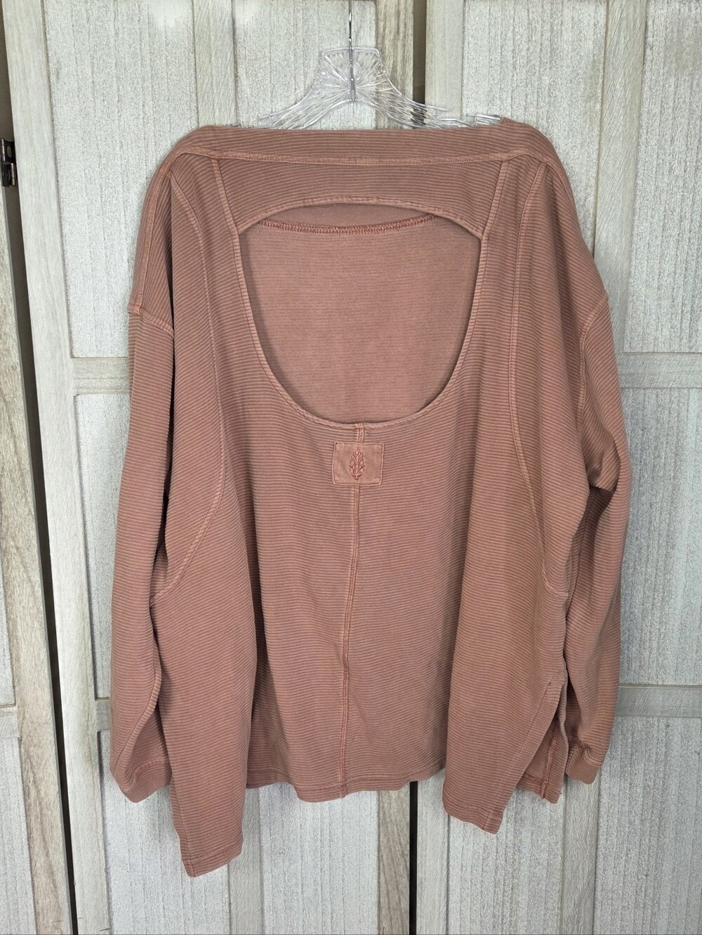 Free People Movement It Takes Two Layer Top Women's Size S Fired Clay Boho Boxy - Picture 3 of 11